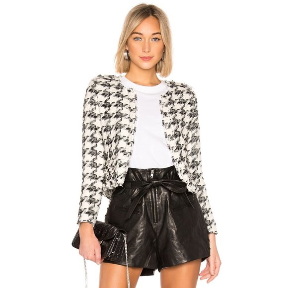 Iro Hope Houndstooth Cropped Tweed 